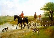 unknow artist Classical hunting fox, Equestrian and Beautiful Horses, 099. oil painting on canvas